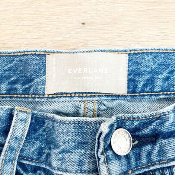 Everlane Blue Straight Leg Jeans with Classic Fit - Picture 4 of 7